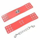 OHMAMA Red Adjustable Handcuffs with Snap Closure — Photo 3