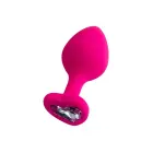 Deimantinis širdies formos analinis kištukas – S – Clear Photo