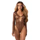 Soranna Long Sleeve Bodysuit with Gold Sheen – S/M — Photo 1