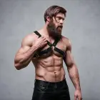 Fetish Submissive Attitude Adjustable Bulldog Chest Harness – Black – One size — Photo 6