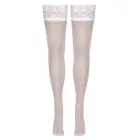 Cottelli Legware белые чулки 20 DEN с кружевной лентой – M/L — Фото 8