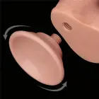 LoveToy Sliding Skin Dual Layer Dong – reālistisks dildo – TPE – miesas krāsa – 17,8 cm — Foto 15