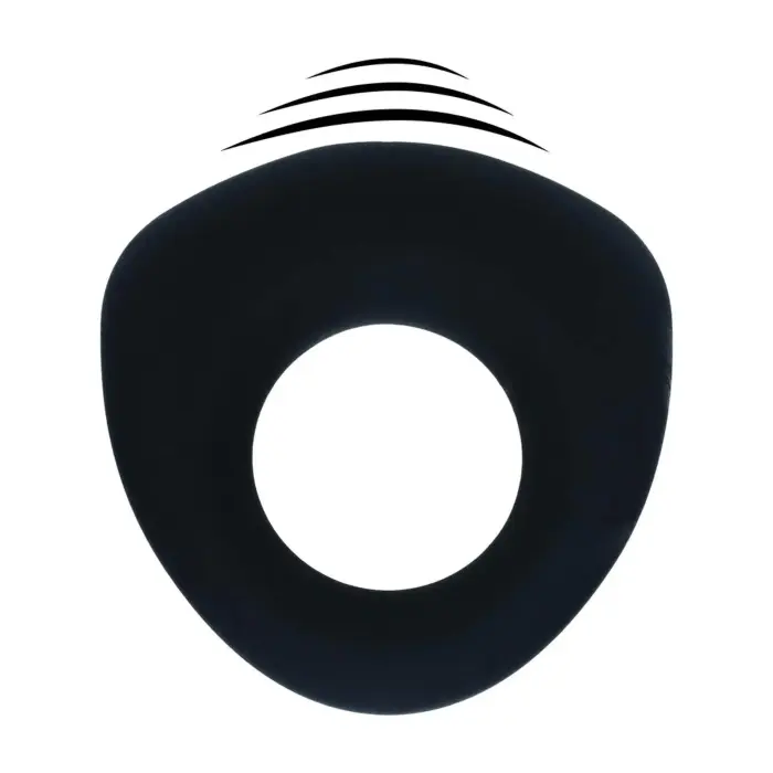 Sealed Liquid Silicone Vibrating Cockring – Black