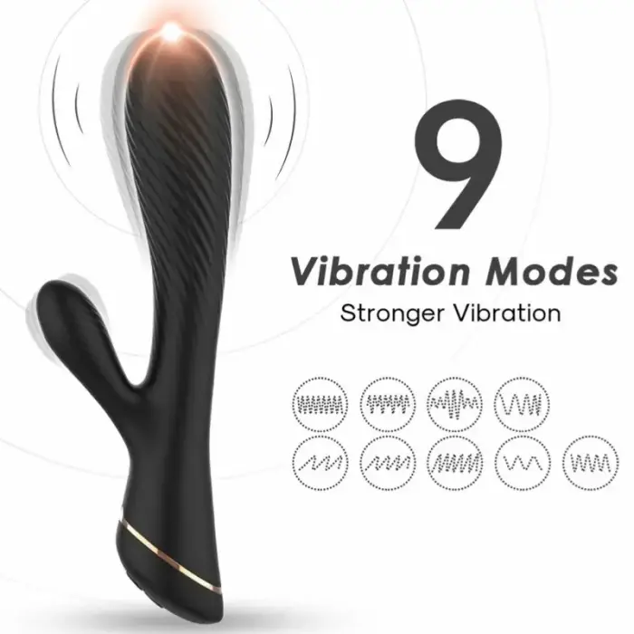 ARMONY truša vibrators – 20.5 cm (8″) – melns