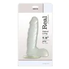 Reālistisks želejas dildo ar piesūcekni – 19 cm (7.5″) – Caurspīdīgs Foto 1