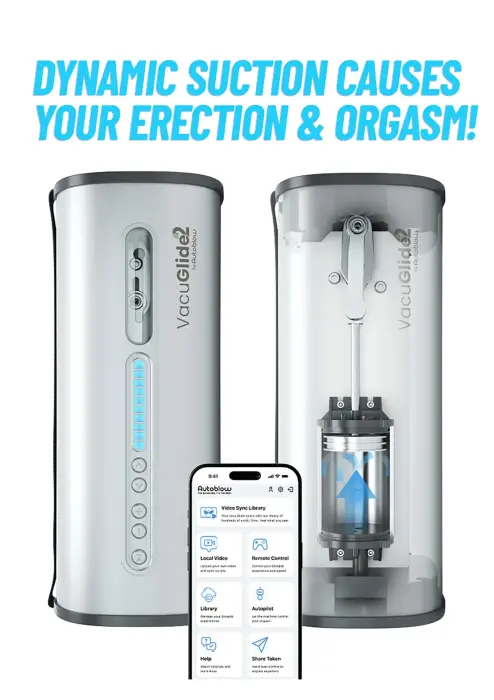 VacuGLIDE 2 Video Sync Stroker – sidabrinis Photo