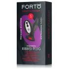 FORTO Vibrating Ribbed Plug Small – anal plug – silicone – black – remote control — Photo 1