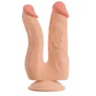 Nature Skin lankstomas dvigubos penetracijos dildo – 20 cm – kūno spalva — Nuotrauka 5