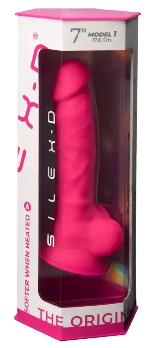 SilexD 7 Model 1 realistlik sooniline dildo munanditega ja iminapaga – 17.5 cm (6.9″)