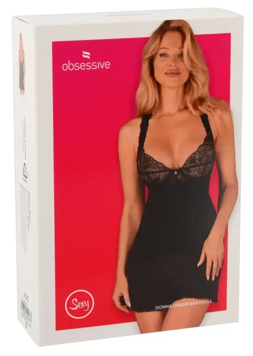 Obsessive Donna Dream сорочка бэбидолл – чёрная – XL/2XL