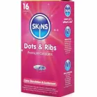 Skins Dots & Ribs Premium maitsestatud kondoomid – 16 tk — Foto 2