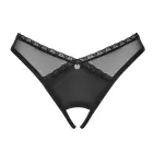 Obsessive Latinesa stringai su atviru tarpkoju – juodi – XS/S — Nuotrauka 3