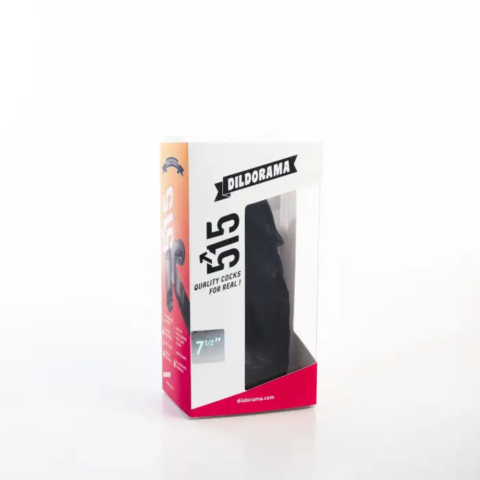 Dildorama 515 Line reālistisks dildo – 19 cm (7.5″) – Melns