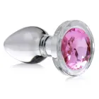 Pink Gem Glass Anal Plug – M – 3.5 – 4 cm — Photo 1