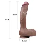 LoveToy Dual Layered Platinum Silicone Cock – reālistisks divslāņu dildo – silikons – 26,7 cm — Foto 2