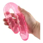 Bubblegum Blast Groovy Times – želee kahepoolne dildo – roosa – 37,5 cm — Foto 5