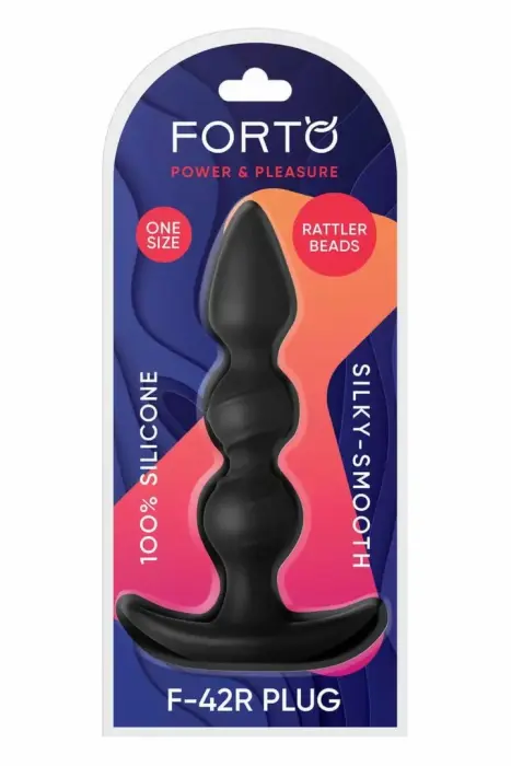 FORTO F-42R Rattler Spiral Beads anālo bumbiņu ķēde – Melns