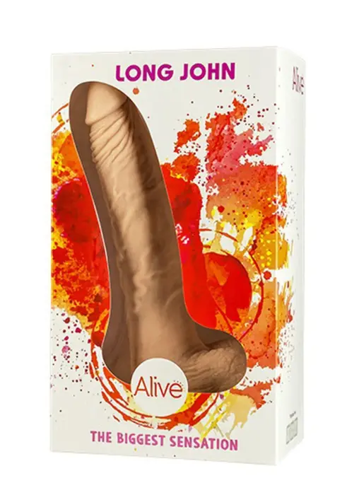 Long John realistiškas gyslotas dildo su siurbtuku – 23+ cm