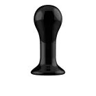 Globy - Klaasist vibraator iminapaga – 20–23 cm (8–9″) – Must — Foto 4