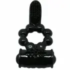 Baile Sweet Ring Dual-Stimulation Silicone Intimate Ring – Black — Photo 4