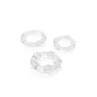 Island Rings 3 tk peenis võru komplekt – läbipaistev — Foto 2