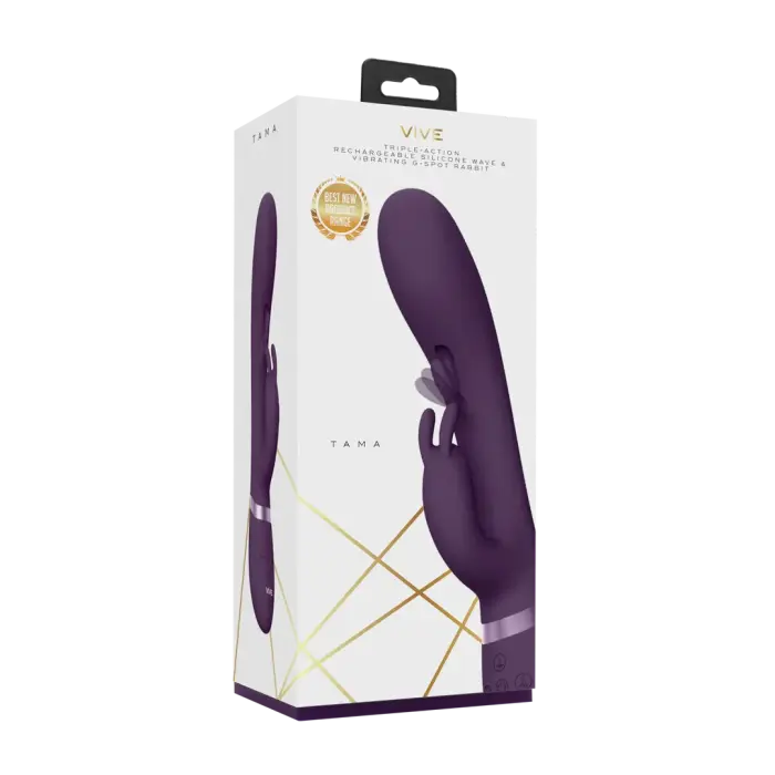 Tama Wave trīs motoru G-punkta truša vibrators – violets