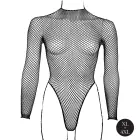 Mesh Bodysuit with Turtleneck – Black – XL/4XL — Photo 7