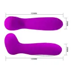 PRETTY LOVE Hiram Мини wand вибратор с 30 режимами вибрации – 10 см – фиолетовый — Фото 6