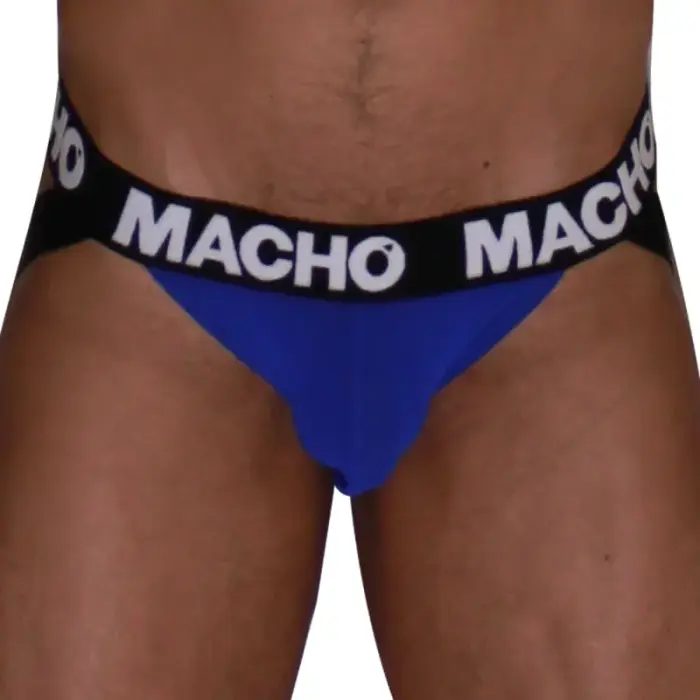 MACHO MX28AZ Blue Jock Grille XL - Anatomical Lycra Support Underwear