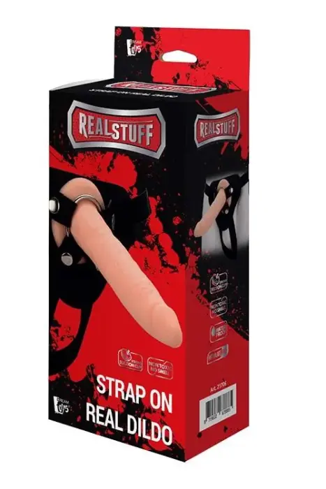 Realistiškas strap-on dildo su siurbtuku – 20 cm (8″)