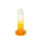 Kiotos Cox krāsains dildo ar piesūcekni – 18 cm (7″) – caurspīdīgi dzeltens — Foto 4