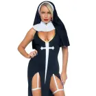 Sultry Sinner vienuolės kostiumas – juodas – S — Nuotrauka 1