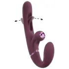 Javida Strapless Strap-On Flic dubultais vibrators – rozā — Foto 7