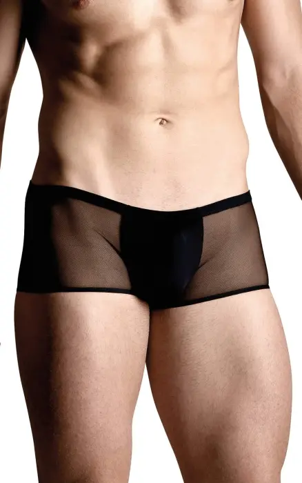 Mens Boxer Shorts with Open Back – Black XL