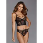 Stretch Mesh and Stretch Galloon Lace Bustier – Black – M — Photo 3