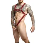 DNGEON Cross Cockring Harness – sarkans – One Size — Foto 1