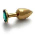 Analinis kištukas su apvaliu brangakmeniu – 6.2 cm (2.4″) x 2.7 cm (1.1″) – Auksinis — Nuotrauka 7