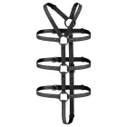 Fetish Submissive Adjustable Vegan Leather Torso & Arm Harness – Black — Photo 3