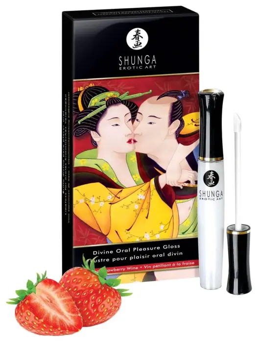 Shunga Divine Oral Pleasure gels – zemeņu un dzirkstošā vīna – 10 ml Foto 4