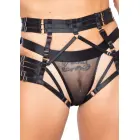 Luksuslik rihmade bodi aluspüksid – must – One Size Photo