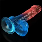Dazzle Studs Reālistisks dildo ar piesūcekni – 20 cm (7.5″) – Daudzkrāsains — Foto 4