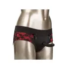 Scandal Crotchless Pegging Panty Set – Black – S/M — Photo 6