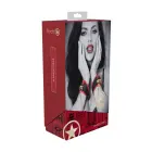 Ouch! Milan Collection kunstnahast käerauad – mustad/punased — Foto 1