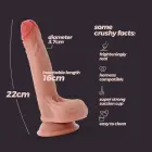 Inviktus - vedela silikoonist dildo - 22 cm (8.7″) - nahavärv — Foto 5