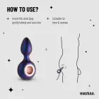 Hueman Deep Space Vibrating Plug – 12.5 cm – Black — Photo 3