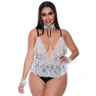 Magic Silk Full Service Lace Bodysuit – White – 2XL — Photo 2
