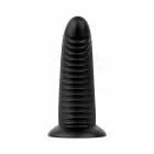 BUTTR Double Ribbed – didelis rievėtas analinis kaištis su siurbtuku – 26 cm — Nuotrauka 3