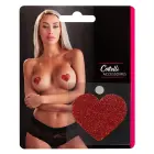 You2Toys Heart Pasties – накладки на соски – блестящий красный — Фото 1