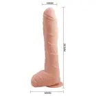 BAILE realistiškas G taško dildo su siurbtuku – 28 cm (11″) – Kūno spalva — Nuotrauka 3