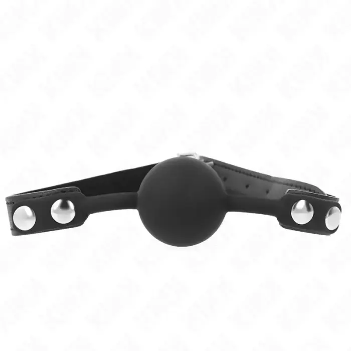 KINK Silicone Ball Gag Model 1 – 4 cm Black Adjustable Strap